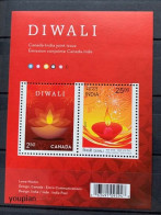 Canada 2017, Joint Issue With India - Diwali, MNH Unsusual S/S - Unused Stamps