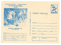 IP 79 - 62a Hockey European Championship, Romania - Stationery - Unused - 1979 - Hockey (sur Glace)