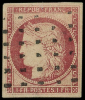 EMISSION DE 1849 - 6a    1f. Carmin Clair, Obl. GROS POINTS, TB - 1849-1850 Cérès