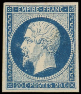 * EMPIRE NON DENTELE - 14Aa 20c. Bleu Foncé, T I, TB. C - 1853-1860 Napoléon III