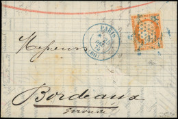 Let SIEGE DE PARIS - 38   40c. Orange, Obl. ETOILE BLEUE S. LAC, Càd PARIS * 25/12/75, TB - 1849-1876: Klassik