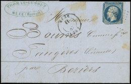 Let OBLITERATIONS PAR DEPARTEMENTS - 33/HERAULT N°14A Coupé En Bas Pour FRAUDE, Obl. PC 1988 S. LAC, Càd T15 MEZE 11/6/5 - 1849-1876: Classic Period