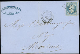 Let POSTE MARITIME - N°14A Obl. PC 2164 S. LSC, Càd 2 LE HAVRE 2 BATEAU A VAPr 30/5/56, Arr. MORLAIX, Ind. 28, TB - Maritime Post