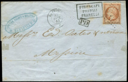 Let POSTE MARITIME - N°21 Et 23 Défx Obl. ANCRE Bleue Sur Env., Càd EUPHRATE 9/12/63, Frappes TB/TTB - Schiffspost