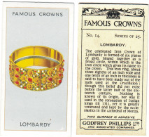 CR 2 - 14b Famous Crown,  ITALY, Iron Crown Of LOMBARDY - Godfrey Phillips -1938 - Phillips / BDV