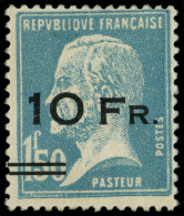 * POSTE AERIENNE - 4   10Fr. Sur 1f.50 Bleu, Pasteur, ILE DE FRANCE, Forte Ch., TB. Br - 1927-1959 Mint/hinged