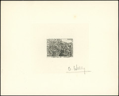 ANDORRE 272 : Tribunal De Visura, épreuve D'artiste En Noir Signée, TB - Used Stamps