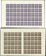 ** INDE Taxe 19/28 : Série De 1947, NON DENTELEE En FEUILLES De 50, R Et TB - Other & Unclassified