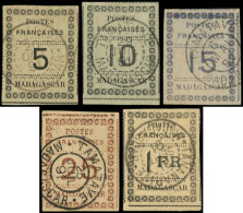 MADAGASCAR 8/12 : Type De 1891, Obl., N°12 Signé A. Brun, TB - Other & Unclassified