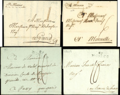 Let MONACO Lot De 5 MP De Monaco Et 4 De Menton, 1771-1856, TB - Poststempel