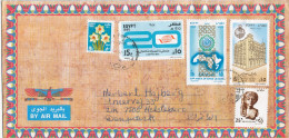 Egypt Multi Franked Air Mail Cover Sent To Denmark - Lettres & Documents