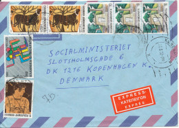 Greece Express 28-8-1992 Cover Sent To Denmark - Lettres & Documents