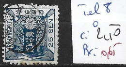 JAPON TELEGRAPHE 8 Oblitéré Côte 2.50 € - Timbres Télégraphe