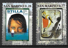 SAN MARINO - 2003 - EUROPA - SERIE 2 VALORI - NUOVA MNH** ( YVERT 1878/9- MICHEL 2085\6  - SS 1927\8) - Unused Stamps