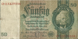 50 Reichsmark 1933 Allemagne  O133  A83 - 50 Mark