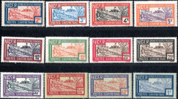 NIGER FRANCESE, FRENCH NIGER, PAESAGGI, LANDSCAPE, SEGNATASSE, POSTAGE DUE, 1927, (MLH*) Scott:NE J9-J19,J21 - Unused Stamps