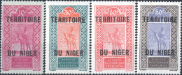 NIGER FRANCESE, FRENCH NIGER, COSTUMI LOCALI, 1921-1926, FRANCOBOLLI NUOVI (MNH**) Scott:NE 6,11,16,17 - Unused Stamps