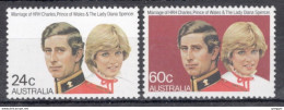 Australia 1981 Set Of Stamps  To Celebrate  Royal Wedding In Unmounted Mint - Mint Stamps