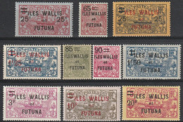 WALLIS ET FUTUNA 1924-27 - TYPES DE 1920 AVEC NOUVELLE VALEUR EN SURCHARGE  10v - Ongebruikt