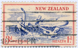 NUOVA ZELANDA, NEW ZEALAND, SPORT, 1957, FRANCOBOLLI USATI Scott:NZ B53, Yt:NZ 363, Sg:NZ 762 - Gebruikt