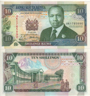 KENIA   10 Shilings   P24b  Dated 1.7.1990   President Daniel Toroitich Arap Moi  + School At Back   UNC - Kenia