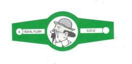 6) Bague De Cigare Série Tintin Verte Royal Flush Kuifje Professeur Tournesol En Superbe.Etat - Objets Publicitaires