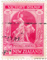 NUOVA ZELANDA, NEW ZEALAND, VITTORIA, 1920, FRANCOBOLLI USATI Scott:NZ 166, Yt:NZ 170 - Gebraucht