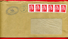 2019 - Lettre De Caen - 6 Timbres Marianne D'YZ Autoadhésifs N° 1599A - Covers & Documents