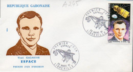 GABON A 244/46 Fdc William Herschel, Yuri Gagarine, William Sheperd 1981 - Other & Unclassified