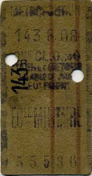 1916 Ticket / Billet De Métro Paris. ÉCOLE MILITAIRE 143 6 08 AR 2e Classe 0,20 C. Type Roulette - Europe