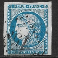 France N°45A Type II Report 1 .Oblitéré GC 158  Cote 130€ - 1870 Bordeaux Printing
