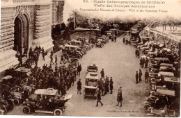 MONACO -- MONTE CARLO --  CPA --  Musée Océanographique - Visite Des Troupes Américaines - Ozeanographisches Museum