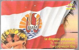 CARTE-PUCE-POLYNESIE-60U-PF73-GEMA-98/07-DRAPEAU POLYNESIEN-UTILISE-R° Petits Impacts-BE-/RARE - French Polynesia