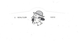 6) Bague De Cigare Série Tintin Blanche Royal Flush Kuifje Professeur Tournesol En Superbe.Etat - Objetos Publicitarios