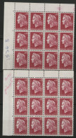 N° 1536Ba (x15) Neufs ** Cote 52,50 € 40 Ct Cheffer Avec 2 Bandes Phosphorescentes + N° 1536B (x15) Vendues à 10 % - 1967-1970 Marianne Van Cheffer