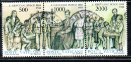 CITTÀ DEL VATICANO VATIKAN VATICAN CITY 1988 S. SAN GIOVANNI BOSCO SERIE COMPLETA COMPLETE SET USATA USED OBLITERE' - Gebruikt