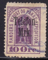 Denmark Local Post Pakke Expedition Randers 10 Ore Purple Brown    Overprint Telefon  MRK - Emisiones Locales