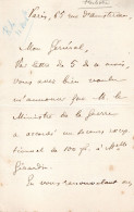 Lettre Manuscrite De Jules HERBETTE - Diplomate Ambassadeur - Signée - - Politiques & Militaires