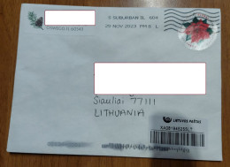 Cover Sent From USA To Siauliai 2023 - Storia Postale