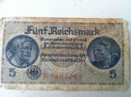 Germany WW2  5 Reichsmark   Z 5864095 - 5 Reichsmark