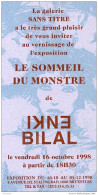 BILAL : Carte Invitation Dedicace Librairie Sans Titre - Bilal