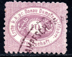 2461. AUSTRIA 1866 DDSG 10 KR. #2 SIGNED - Donau Stoomschip Maatschappij (DDSG)