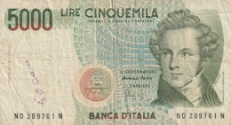 BANCONOTA ITALIA L.5000 BELLINI VF  (B_436 - 5000 Lire