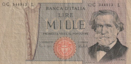 BANCONOTA ITALIA L.1000 VERDI VF  (B_432 - 1000 Liras