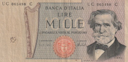 BANCONOTA ITALIA L.1000 VERDI VF  (B_429 - 1000 Lire