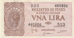 BANCONOTA BIGLIETTO DI STATO ITALIA 1 LIRA EF  (B_365 - Italië – 1 Lira