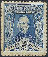 AUSTRALIA 1930 KGV 3d Blue, Centenary Of Exploration Of Murray River SG118 FU - Used Stamps