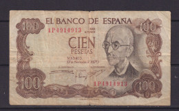 SPAIN - 1970 100 Pesetas Circulated Banknote - 100 Peseten