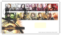 2018 GB FDC - Game Of Thrones - Typed Address - 2011-2020 Dezimalausgaben