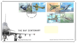 2018 GB FDC - The RAF Centenary - Typed Address - 2011-2020 Decimal Issues